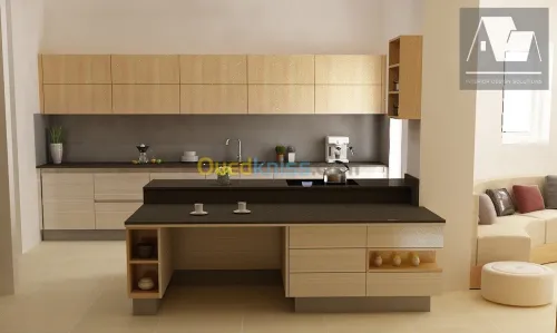 cuisine équipée, dressing, agencement.