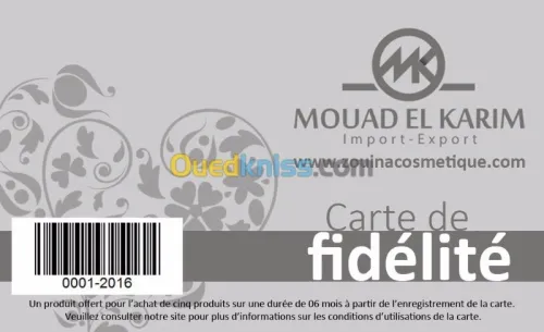 Impression les cartes Fidélité sur PVC