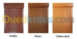 Rideau roulant en bois et pvc