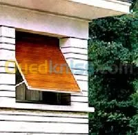 Rideau roulant en bois et pvc