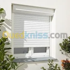 Rideau roulant en bois et pvc
