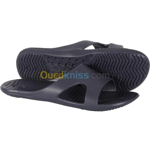 SANDALES DECATHLON DE PISCINE HOMME - SLAP 100 BASIC - GRIS