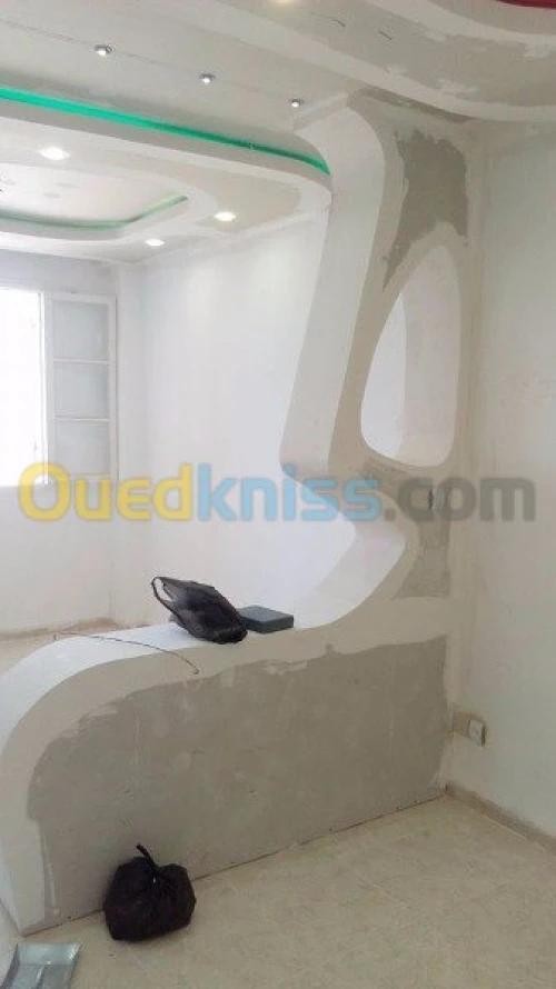 faux plaond et revetment murale placo