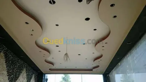 faux plaond et revetment murale placo