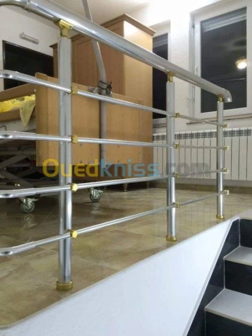 Rampe d'escalier aluminium