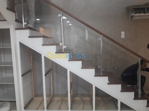 Rampe d'escalier aluminium