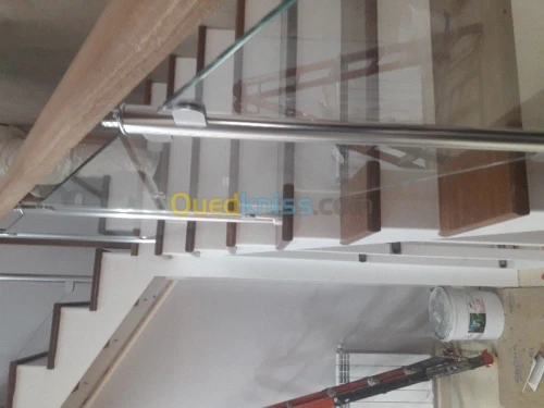 Rampe d'escalier aluminium