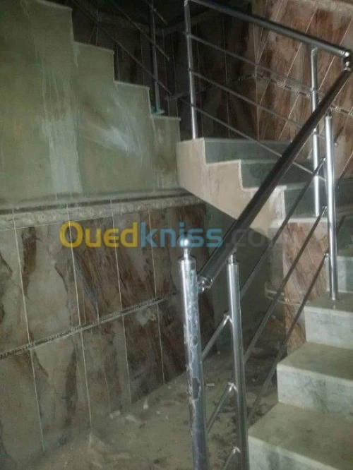 Rampe d'escalier aluminium