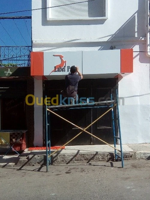 alucobond, ensseigne lumineuse, alumin