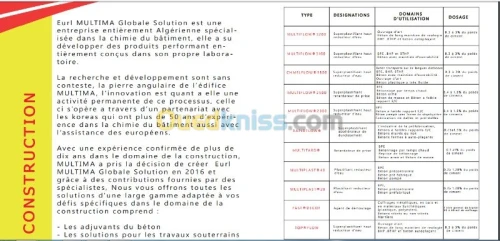 produits pour béton 