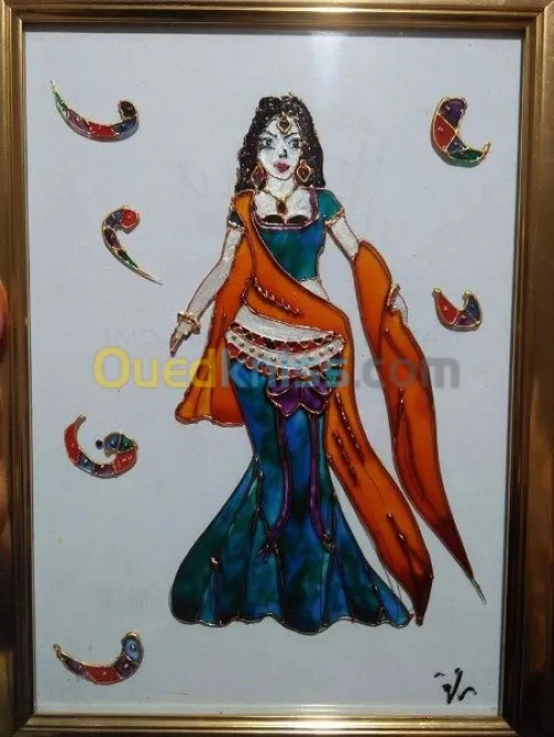 decoration sur verre.faux vitrail a pl