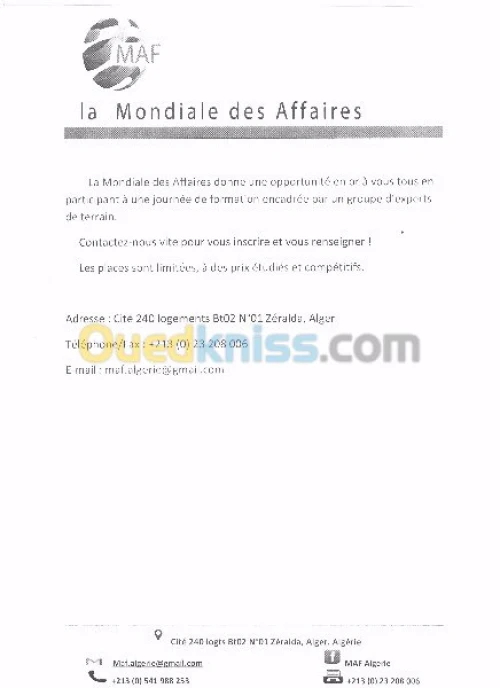 Formation d'une journée