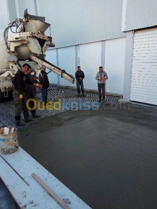 Dallage et tollochage hélicoptère