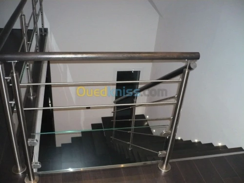 rampe d'escalier inox 