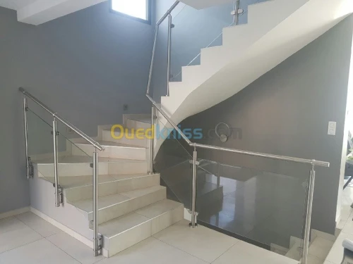 rampe d'escalier inox 