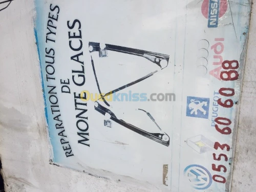 Réparation garniture monte glace cable