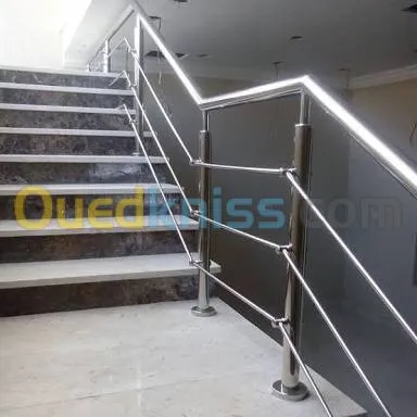rampe d'escalier inox