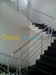 rampe d'escalier inox