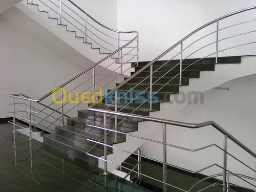 rampe d'escalier inox