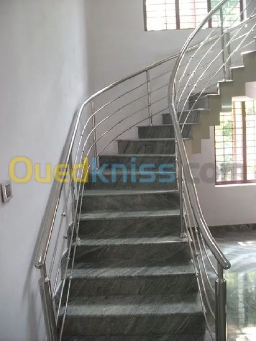 rampe d'escalier inox