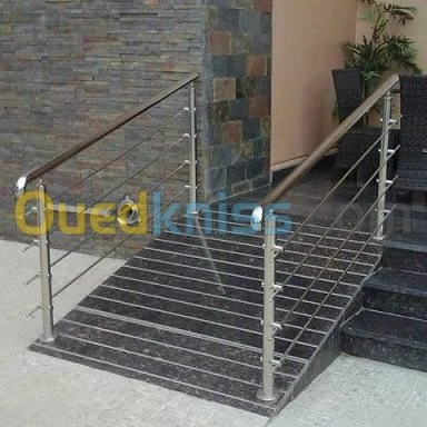 rampe d'escalier inox