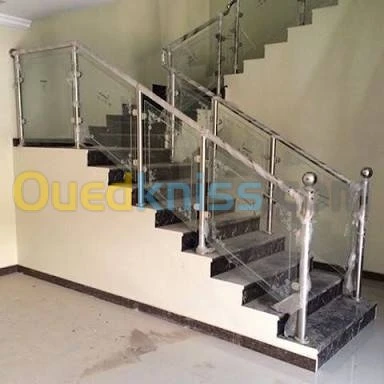 rampe d'escalier inox