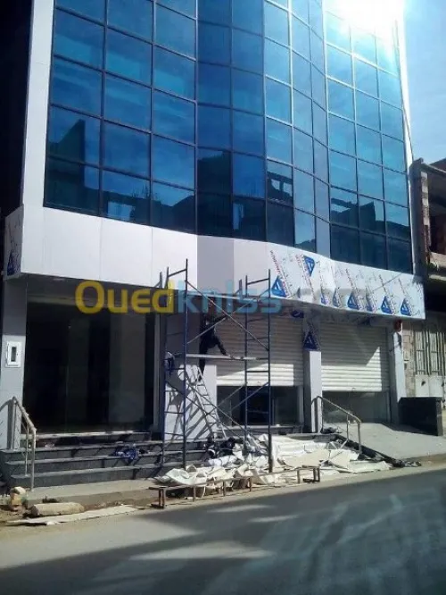 Habillage des façades en allucobande