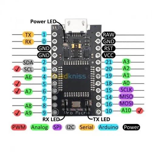 ARDUINO PRO MICRO ATMEGA32U4-AU