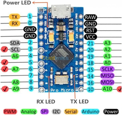 ARDUINO PRO MICRO ATMEGA32U4-AU