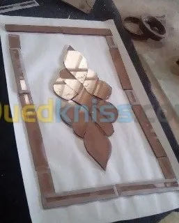 Décoration sur verre. Verre biseauté