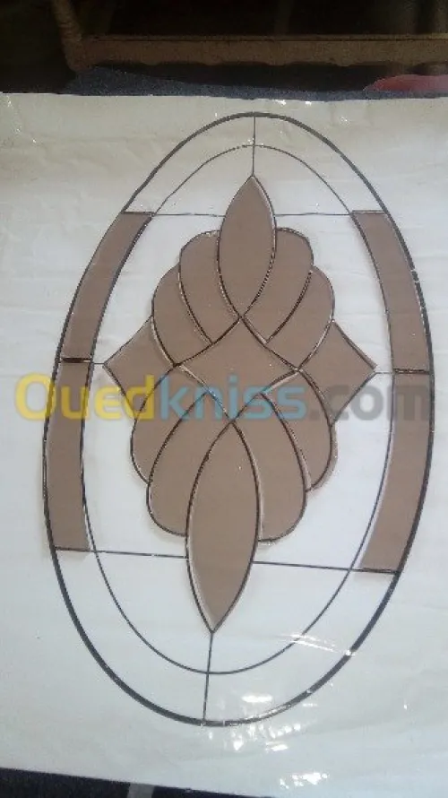 Décoration sur verre. Verre biseauté