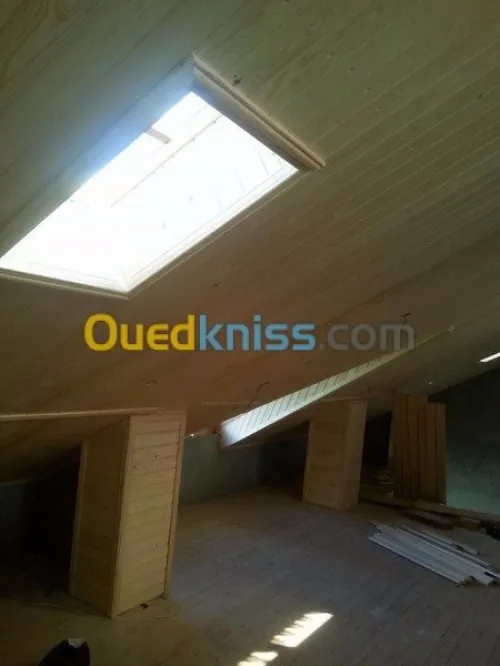 Montage charpente bois