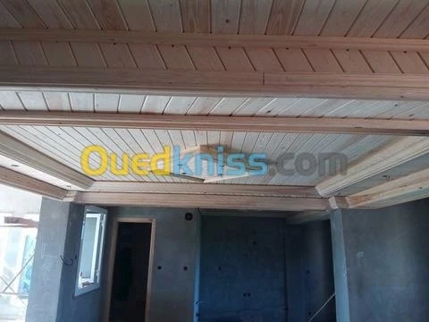 Montage charpente bois