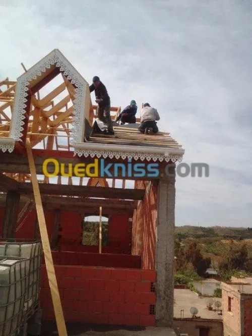 Montage charpente bois