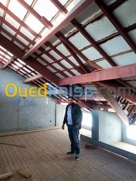 Montage charpente bois