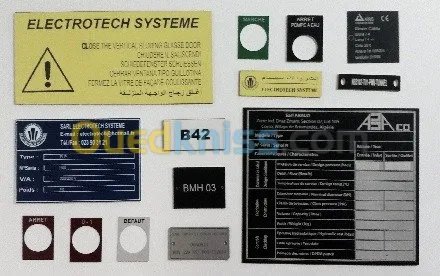 plaques industrielles gravées au laser
