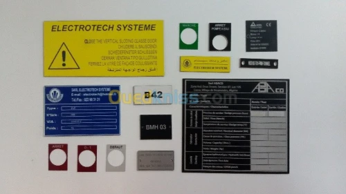 plaques industrielles gravées au laser