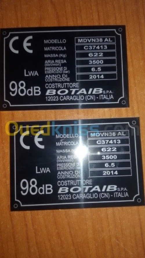 plaques industrielles gravées au laser