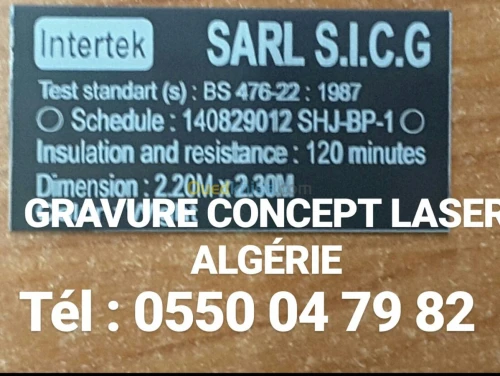 plaques industrielles gravées au laser