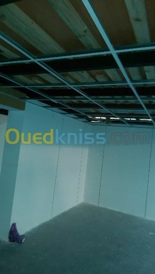 FOURNITURE ET POSE DE PLACO PLATRE ET 