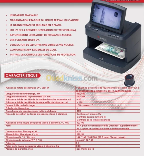 SCANNER DE FAUX BILLETS CASSIDA 2300 