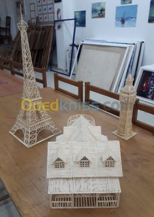 maquettes en allumettes