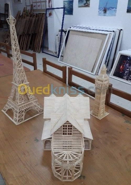 maquettes en allumettes