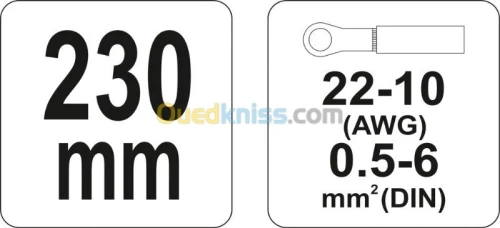 Pince à sertir 0.5 - 6mm2 Yato®