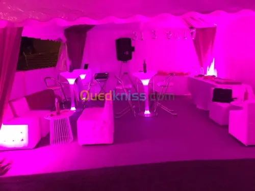 Location mobilier et mobilier lumineux
