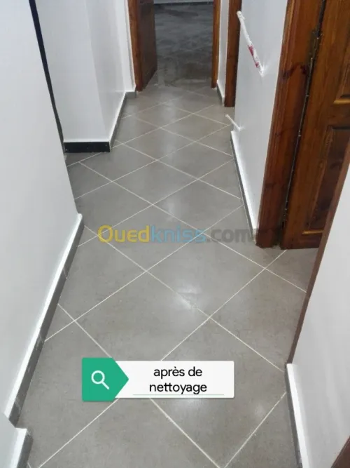 ponçage lustrage carrelage avec monobross