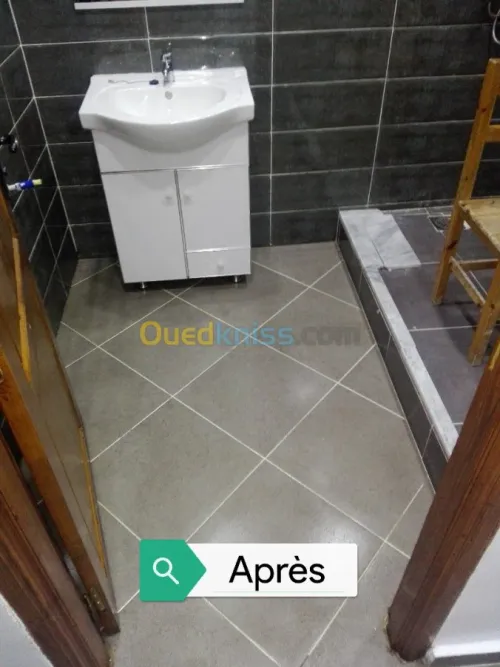 ponçage lustrage carrelage avec monobross