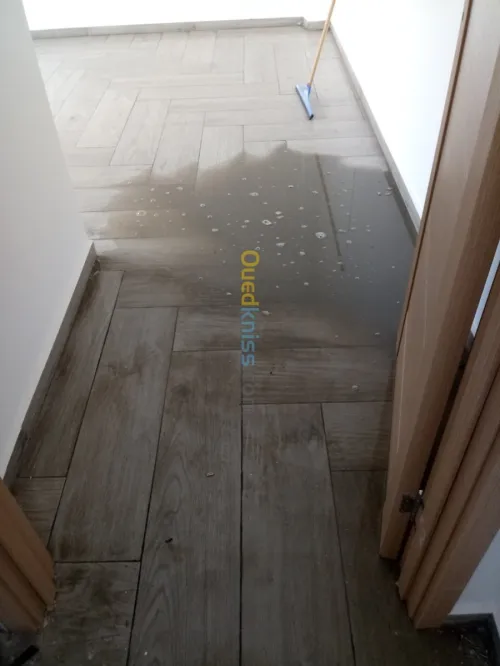 ponçage lustrage carrelage avec monobross