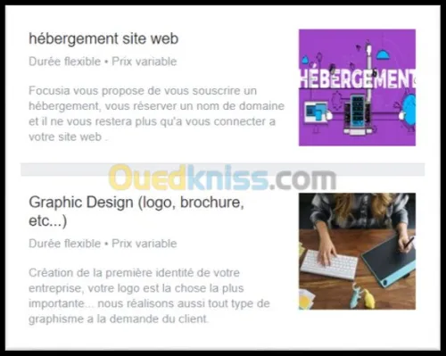 création site web, application mobile