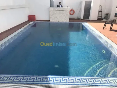 Piscine hammam mosquée motifs en mosaï